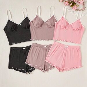 NWOT Women's Intimates & Sleepwear Set - Pink, Gray, and Muve